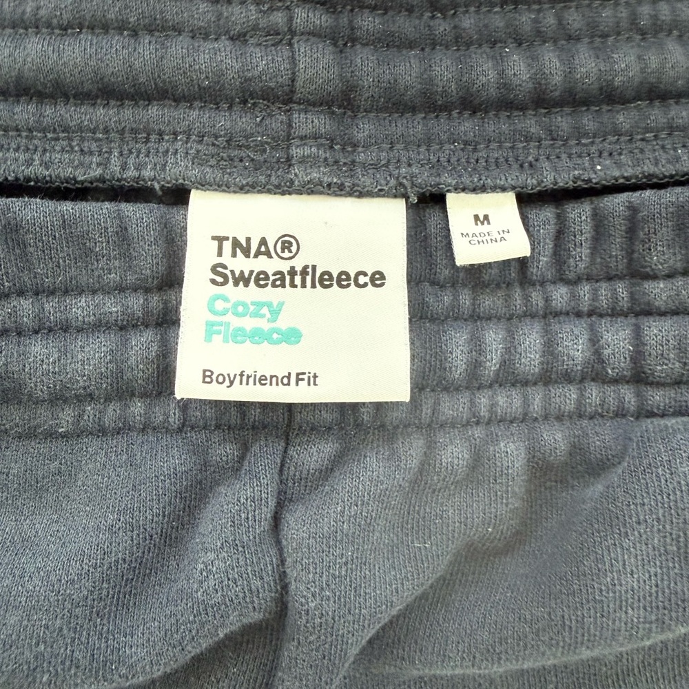 TNA Fleece Boyfriend Fit Lounge Shorts in Navy and Heather Gray Bundle - Picture 8 of 8